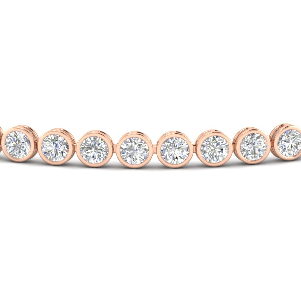Diamond Bezel Set Tennis Bracelet 4 Carat