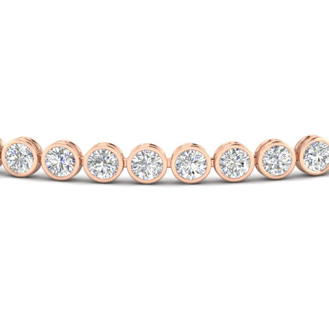 Diamond Bezel Set Tennis Bracelet 4 Carat