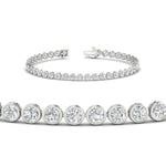 Load image into Gallery viewer, Diamond Bezel Set Tennis Bracelet 4 Carat
