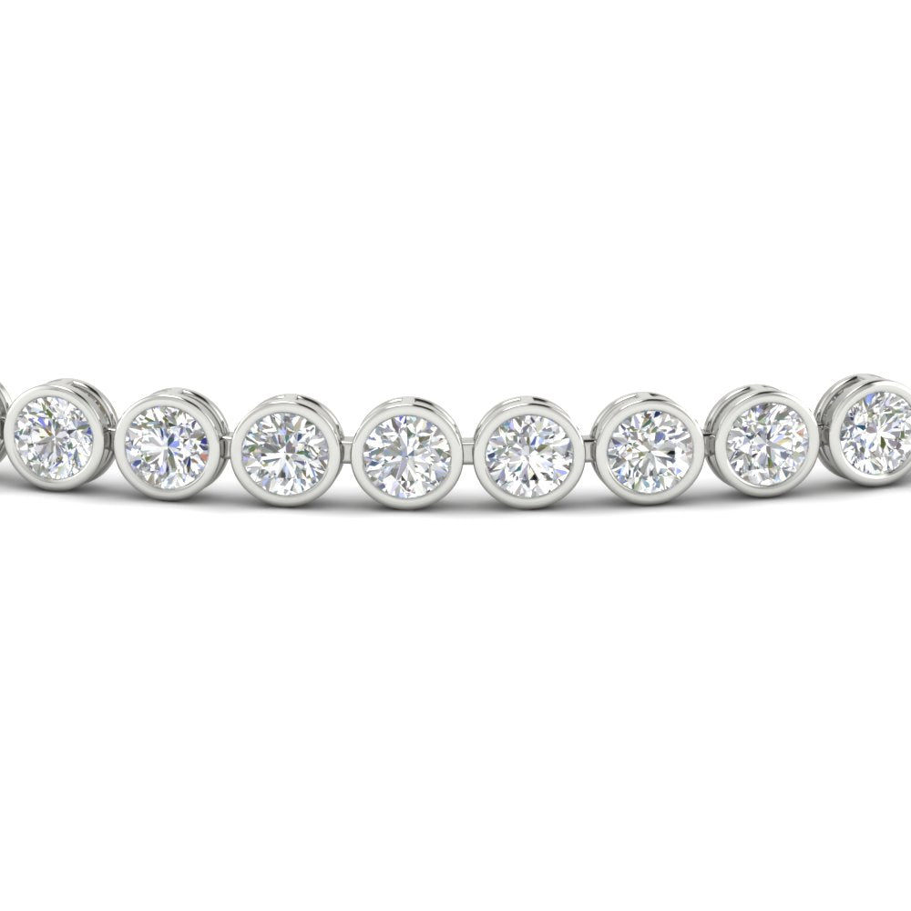Diamond Bezel Set Tennis Bracelet 4 Carat