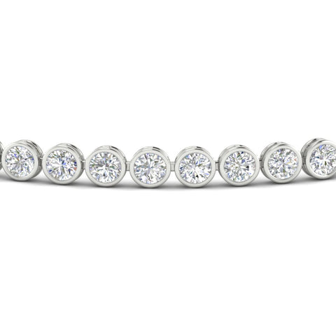 Diamond Bezel Set Tennis Bracelet 4 Carat