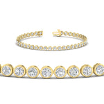 Load image into Gallery viewer, Diamond Bezel Set Tennis Bracelet 4 Carat
