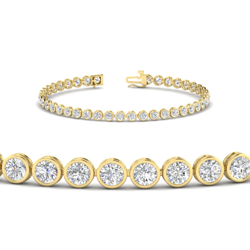Diamond Bezel Set Tennis Bracelet 4 Carat