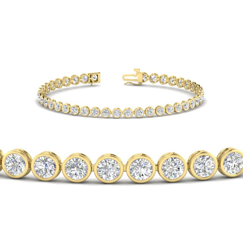 Diamond Bezel Set Tennis Bracelet 4 Carat