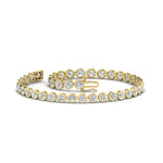 Load image into Gallery viewer, Diamond Bezel Set Tennis Bracelet 4 Carat
