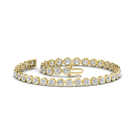 Diamond Bezel Set Tennis Bracelet 4 Carat