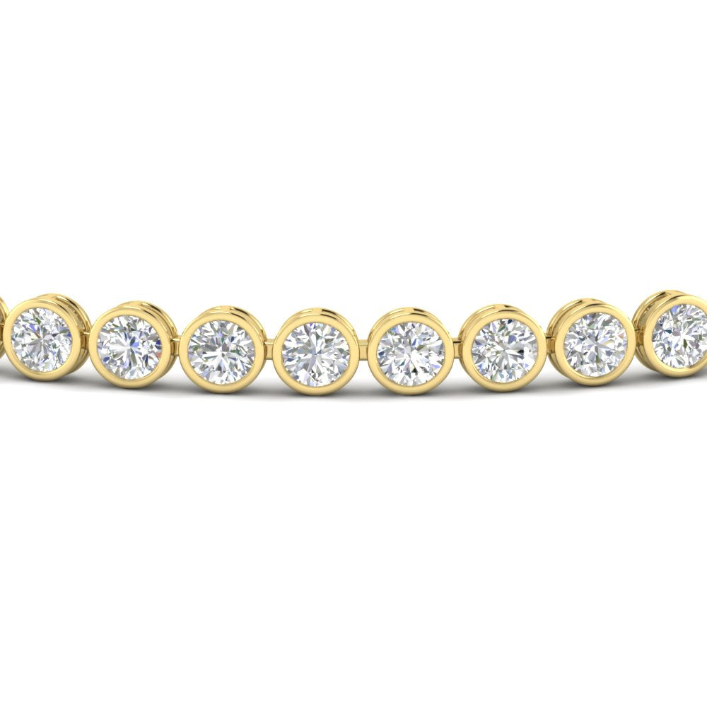 Diamond Bezel Set Tennis Bracelet 4 Carat