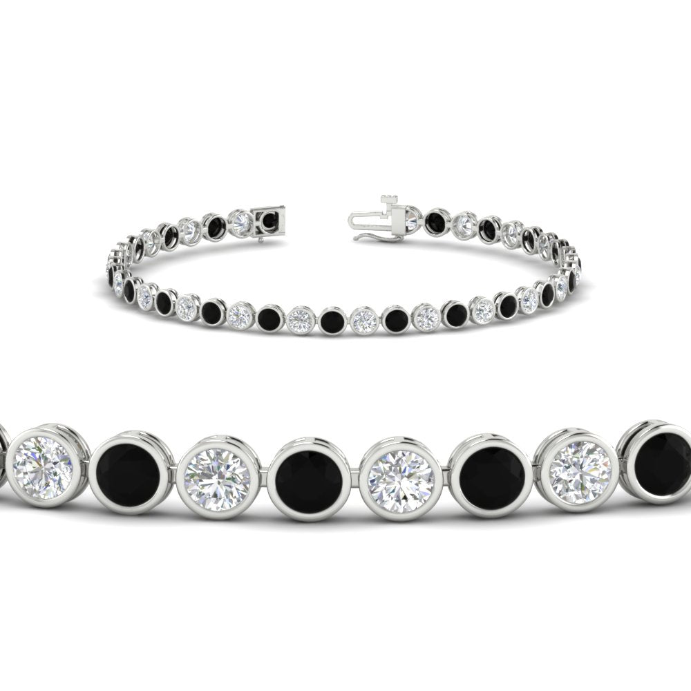 Diamond Bezel Set Tennis Bracelet 4 Carat
