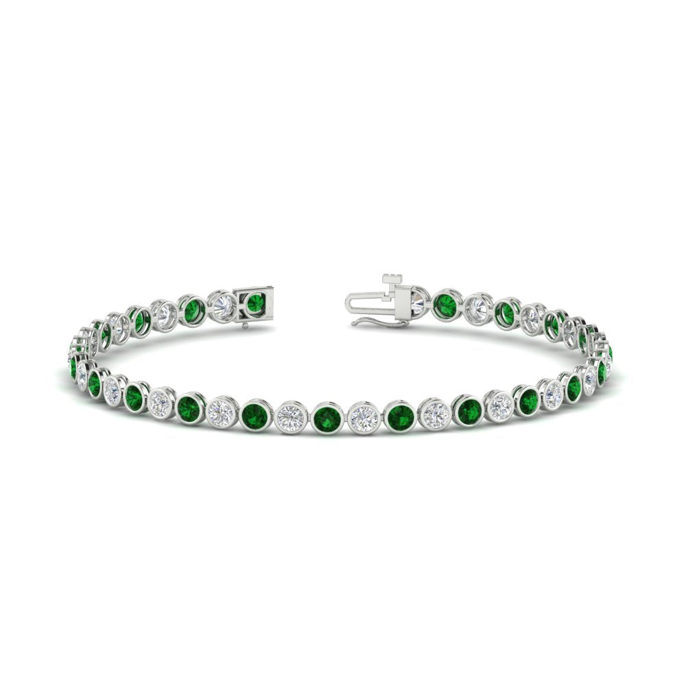 Diamond Bezel Set Tennis Bracelet 4 Carat
