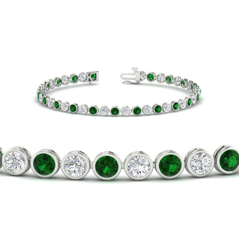 Diamond Bezel Set Tennis Bracelet 4 Carat