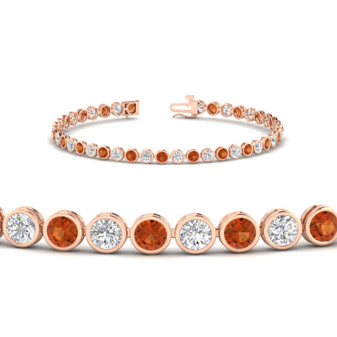 Diamond Bezel Set Tennis Bracelet 4 Carat