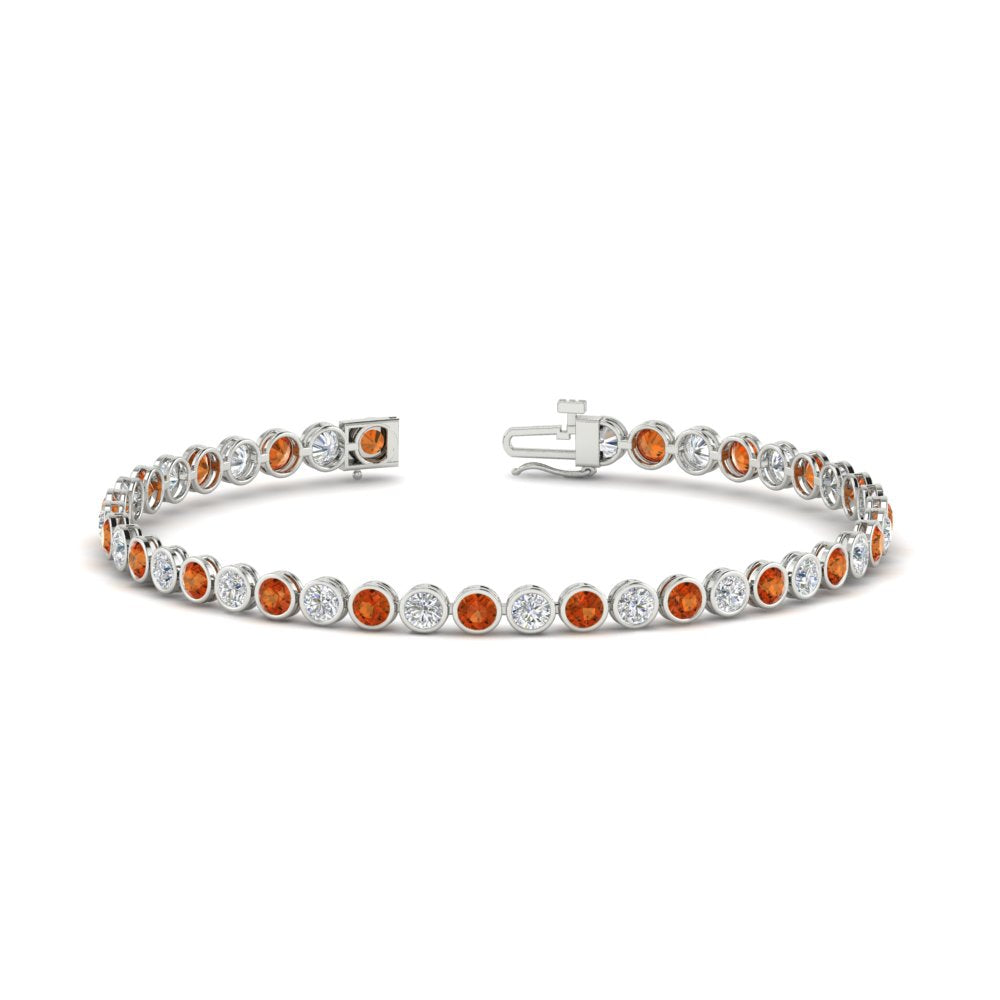 Diamond Bezel Set Tennis Bracelet 4 Carat