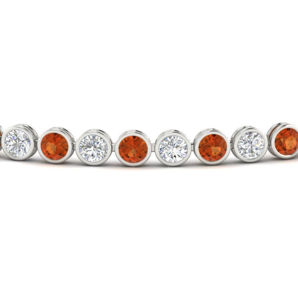 Diamond Bezel Set Tennis Bracelet 4 Carat