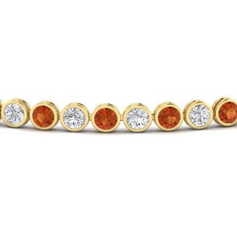 Diamond Bezel Set Tennis Bracelet 4 Carat