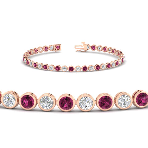 Diamond Bezel Set Tennis Bracelet 4 Carat