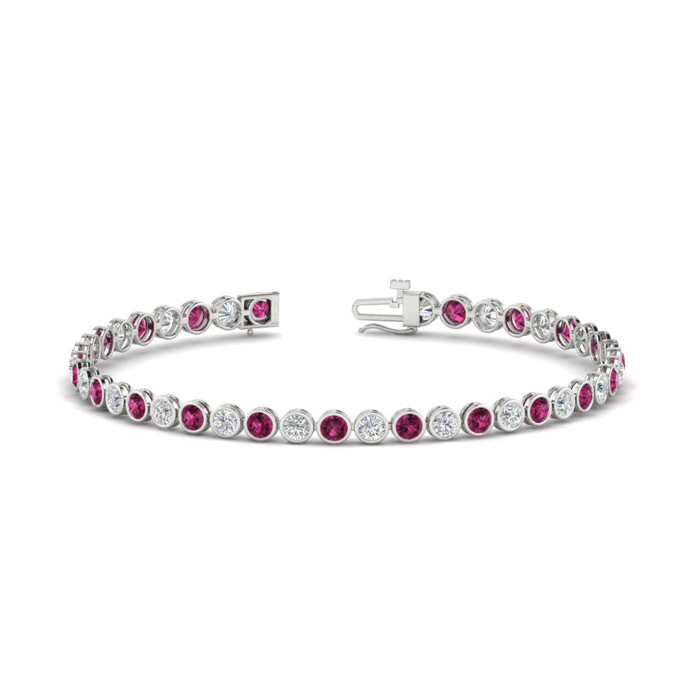 Diamond Bezel Set Tennis Bracelet 4 Carat