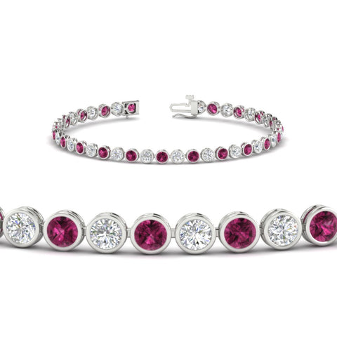 Diamond Bezel Set Tennis Bracelet 4 Carat