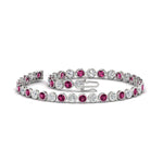 Load image into Gallery viewer, Diamond Bezel Set Tennis Bracelet 4 Carat
