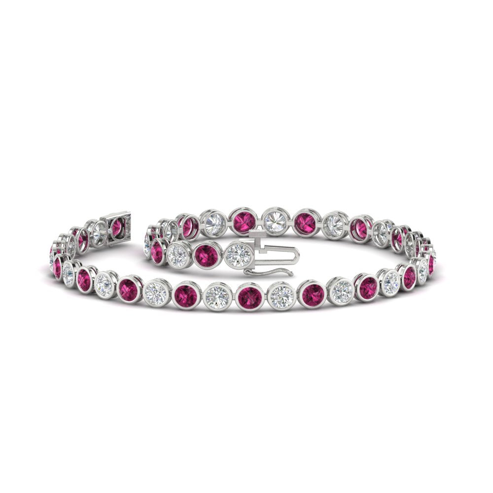 Diamond Bezel Set Tennis Bracelet 4 Carat