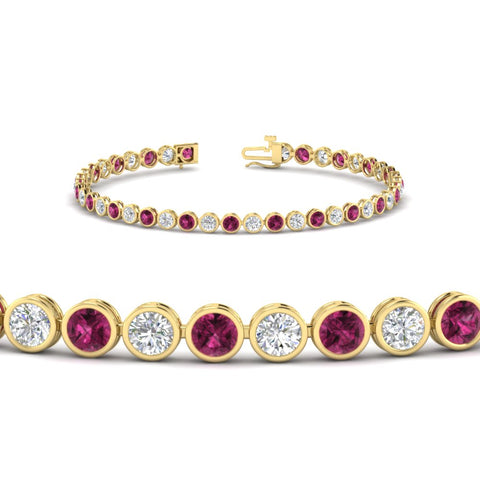 Diamond Bezel Set Tennis Bracelet 4 Carat