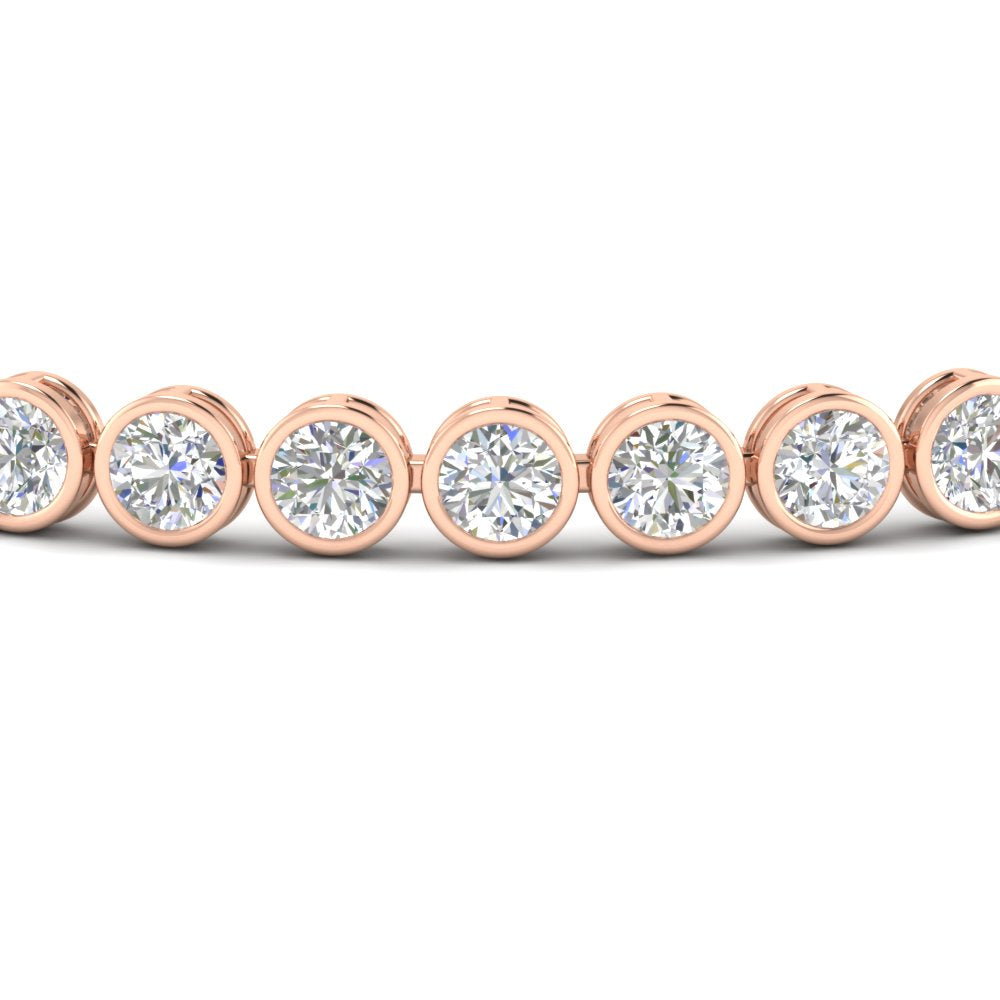 Diamond Bezel Set Tennis Bracelet 7.75 Carat