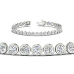Load image into Gallery viewer, Diamond Bezel Set Tennis Bracelet 7.75 Carat
