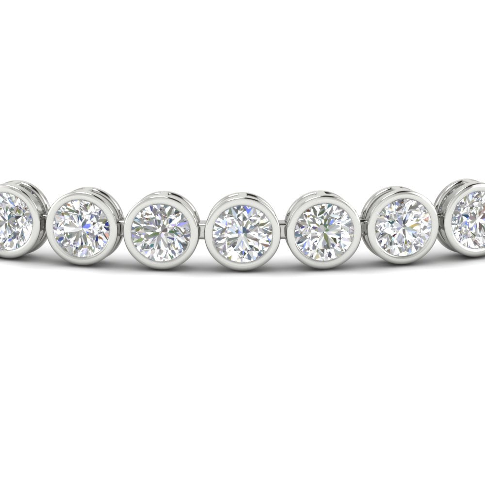 Diamond Bezel Set Tennis Bracelet 7.75 Carat