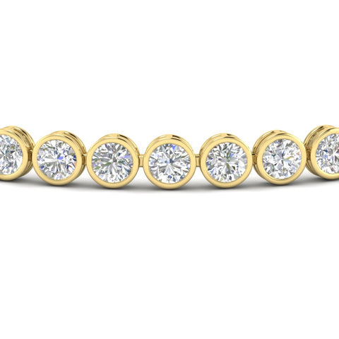 Diamond Bezel Set Tennis Bracelet 7.75 Carat