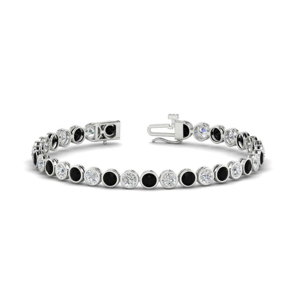 Diamond Bezel Set Tennis Bracelet 7.75 Carat