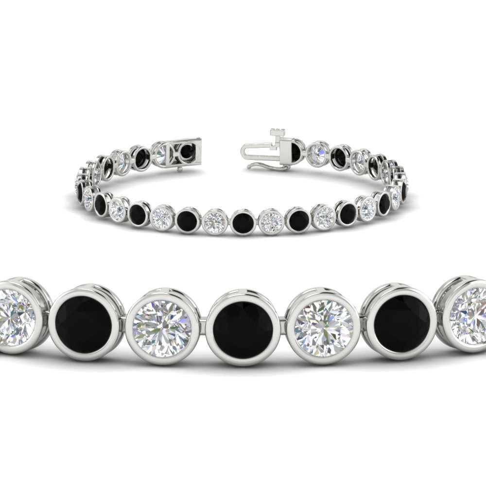 Diamond Bezel Set Tennis Bracelet 7.75 Carat