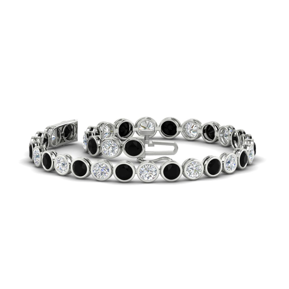 Diamond Bezel Set Tennis Bracelet 7.75 Carat