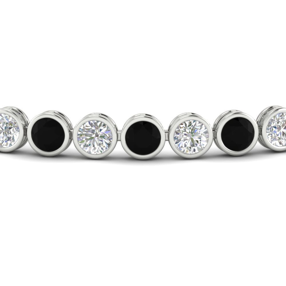 Diamond Bezel Set Tennis Bracelet 7.75 Carat