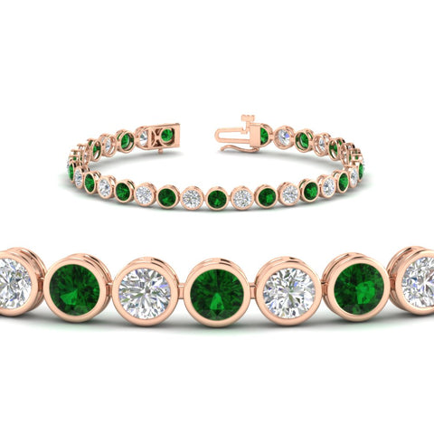 Diamond Bezel Set Tennis Bracelet 7.75 Carat