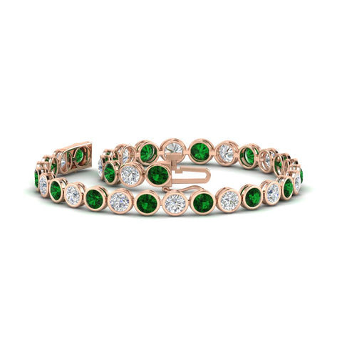 Diamond Bezel Set Tennis Bracelet 7.75 Carat