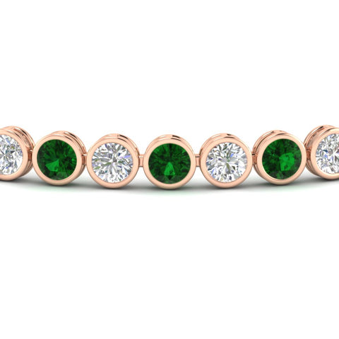 Diamond Bezel Set Tennis Bracelet 7.75 Carat
