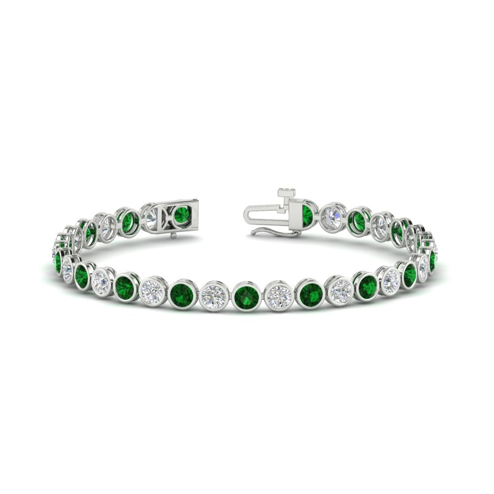 Diamond Bezel Set Tennis Bracelet 7.75 Carat