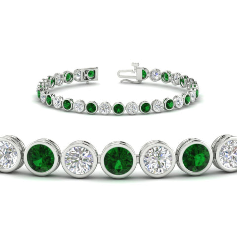 Diamond Bezel Set Tennis Bracelet 7.75 Carat