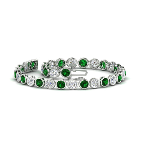 Diamond Bezel Set Tennis Bracelet 7.75 Carat