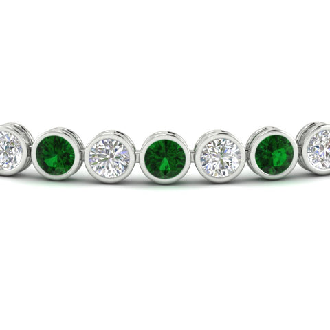 Diamond Bezel Set Tennis Bracelet 7.75 Carat