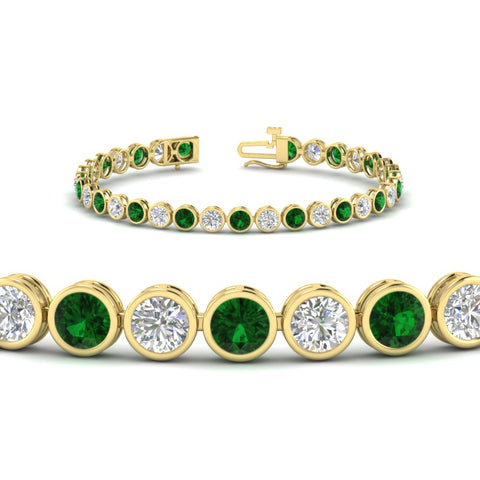 Diamond Bezel Set Tennis Bracelet 7.75 Carat
