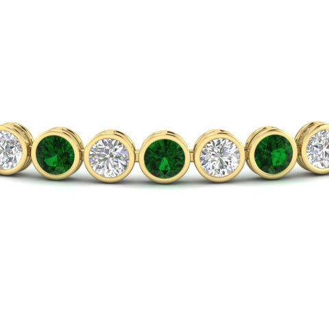 Diamond Bezel Set Tennis Bracelet 7.75 Carat