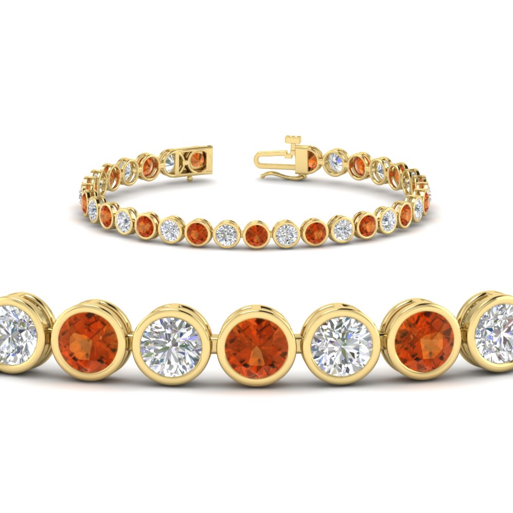 Diamond Bezel Set Tennis Bracelet 7.75 Carat