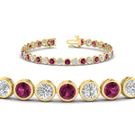 Load image into Gallery viewer, Diamond Bezel Set Tennis Bracelet 7.75 Carat
