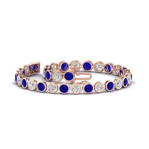 Diamond Bezel Set Tennis Bracelet 7.75 Carat