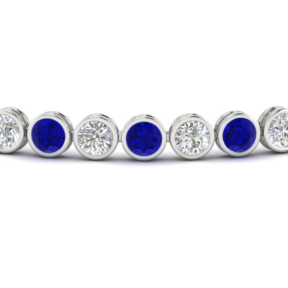 Diamond Bezel Set Tennis Bracelet 7.75 Carat