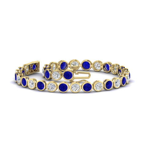Diamond Bezel Set Tennis Bracelet 7.75 Carat
