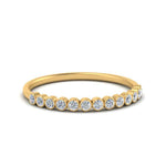 Load image into Gallery viewer, diamond-bezel-set-thin-stack-band-in-yellow-gold-FDWB1408BANGLE3-NL-YG.jpg
