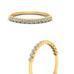 Load image into Gallery viewer, diamond-bezel-set-thin-stack-band-in-yellow-gold-FDWB1408BANGLE3-NL-YG.jpg
