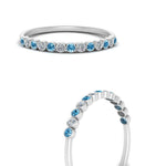 Load image into Gallery viewer, diamond-bezel-set-thin-stack-band-with-blue-topaz-in-white-gold-FDWB1408BGICBLTOANGLE3-NL-WG.jpg

