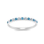 Load image into Gallery viewer, diamond-bezel-set-thin-stack-band-with-blue-topaz-in-white-gold-FDWB1408BGICBLTOANGLE3-NL-WG.jpg

